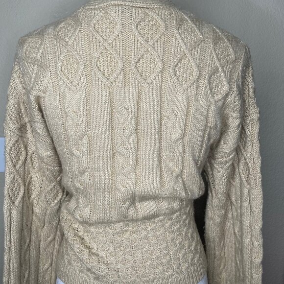 And Now This Women's Tan Silver Embellished Long Sleeve Sweater Cardigan XS - Picture 6 of 11